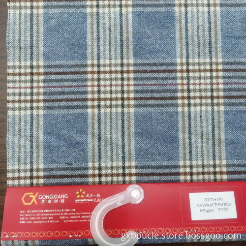 Woolen double face fashion plaid design fabric